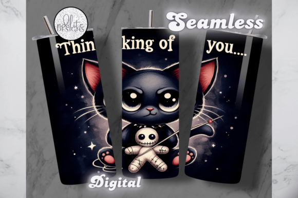 Black Cat Voodoo Dark Humor Tumbler Wrap