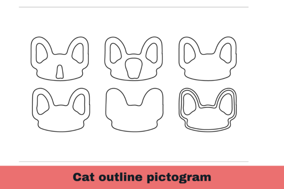 Cat Outline Pictogram: A Clean, Versatile Icon for Real Embroidery Work
