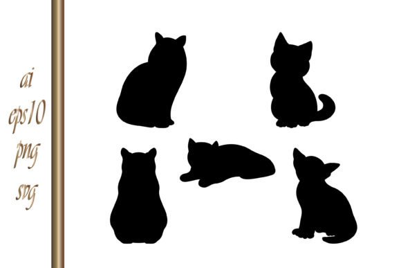 Doodle Cat Clipart Stencil Animal Vector