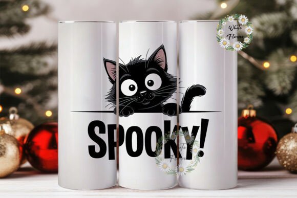 Spooky Cat 20oz Tumbler Wrap