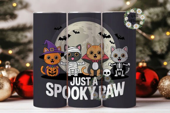 Spooky Cat Crew 20oz Tumbler Wrap